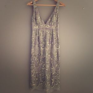 Nicole Miller sequin party dress in lavender